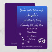 かに座 ギャラクシー パーソナライズ パーティー 招待状 (正面/裏面)