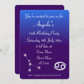 かに座 ギャラクシー パーティー 招待状 (正面/裏面)