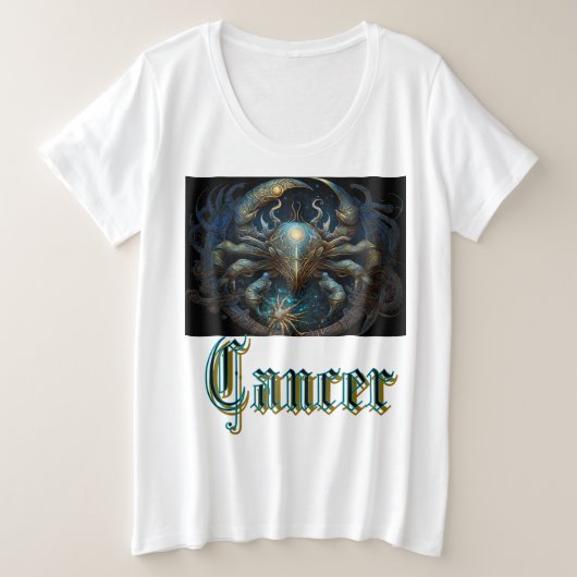 かに座 プラスサイズTシャツ (デザイン正面)