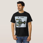 かに座、ヴィンテージな十二星座のサイン Tシャツ (正面フル)