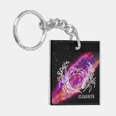 かに座 星座 ガラックス ピンク キーホルダー (正面左)
