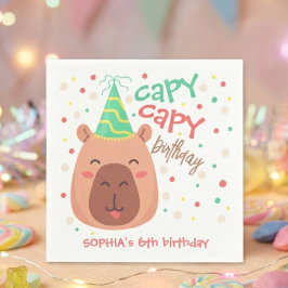 かぴーかぴー カピバラの誕生日 スタンダードカクテルナプキン