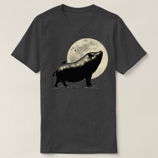 かべを食べる豚 Tシャツ (デザイン正面)