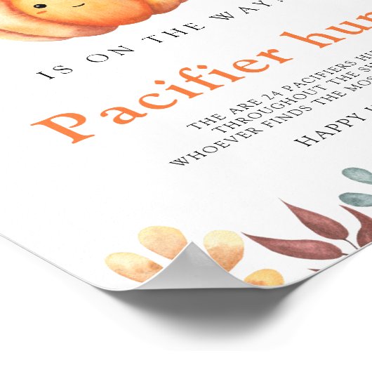 かぼちゃおちゃん狩り赤ちゃんシャワーゲーム ポスター (角)