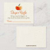 かぼちゃおむつラッフルカード、おむつラッフルカード エンクロージャーカード (正面/裏面)