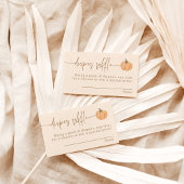 かぼちゃおむつラッフルカード、ボホ秋ベビーシャワー エンクロージャーカード