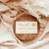 かぼちゃおむつラッフルカード、ボホ秋ベビーシャワー エンクロージャーカード