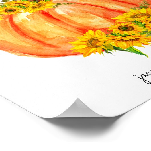 かぼちゃおむつラッフルベビーシャワー ポスター (角)