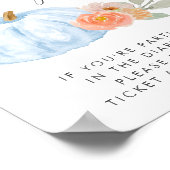 かぼちゃおむつラッフル男の赤ちゃんシャワー ポスター (角)