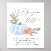 かぼちゃおむつラッフル男の赤ちゃんシャワー ポスター (正面)