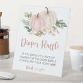 かぼちゃおむつラッフル赤ちゃんシャワー台座看板 台座サイン (インサイチュ)