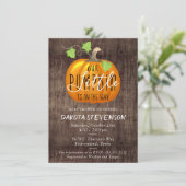 かぼちゃがやってくる | かわいいベビーシャワー 招待状 (スタンド正面)