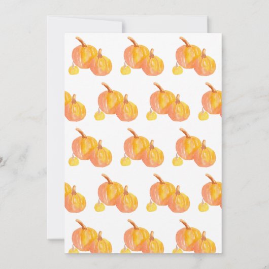 「かぼちゃが三つ」 招待状 (裏面)