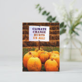 かぼちゃが気候変動に抗議 ポストカード (スタンド正面)