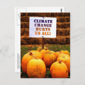 かぼちゃが気候変動に抗議 ポストカード (正面/裏面)