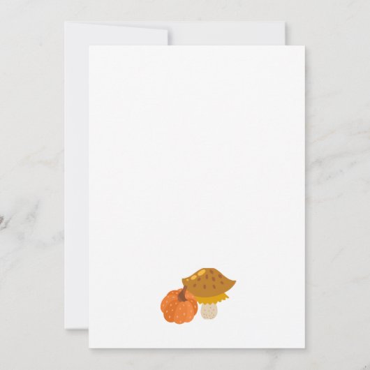 かぼちゃきのこの森秋100誕生日 招待状 (裏面)