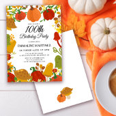 かぼちゃきのこの森秋100誕生日 招待状