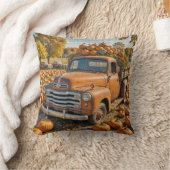 かぼちゃでいっぱいの古いトラック クッション (ブランケット)