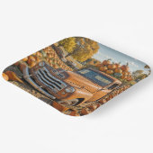 かぼちゃでいっぱいの古いトラック ペーパープレート (傾斜あり)