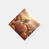 かぼちゃで歌う秋の鳥 スタンダードカクテルナプキン (角)