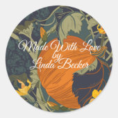 かぼちゃとつる植物ギフトラベル ラウンドシール (正面)