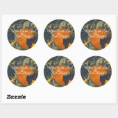 かぼちゃとつる植物ギフトラベル ラウンドシール (シート)