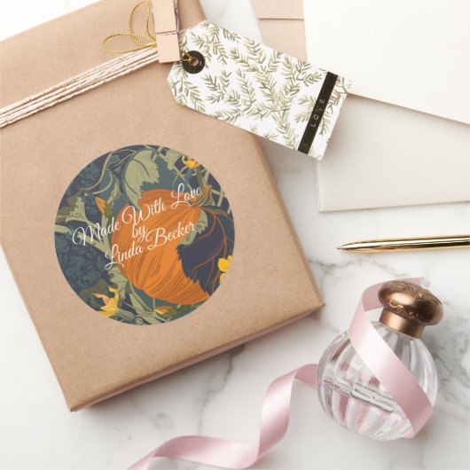 かぼちゃとつる植物ギフトラベル ラウンドシール (ギフト)