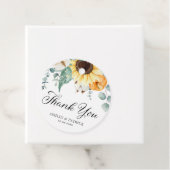 かぼちゃとひまわりの秋の結婚式のお礼 フェイバータグ (インサイチュ)