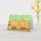 かぼちゃとひまわり カード (黄色い花)