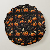 かぼちゃとコウモリ ラウンドクッション (裏面)