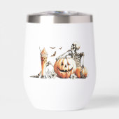 かぼちゃとドリンクのスケルトン。ハロウィン. (正面)