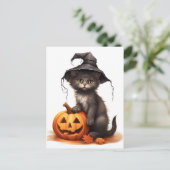 かぼちゃとハロウィンの猫 シーズンポストカード (スタンド正面)