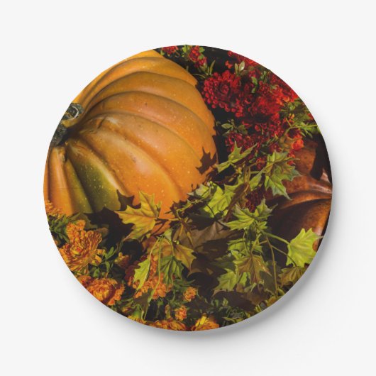かぼちゃとママの配置 ペーパープレート (正面)