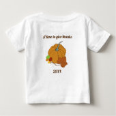 かぼちゃと与えお菓子を出す時間 ベビーTシャツ (裏面)