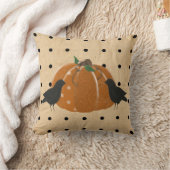 かぼちゃと水玉模様枕 クッション (ブランケット)