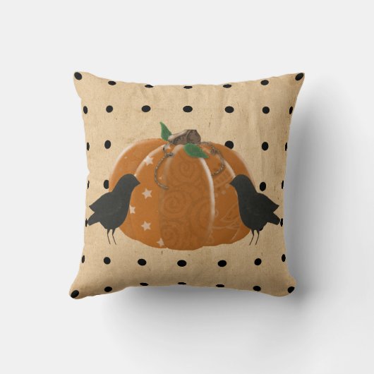 かぼちゃと水玉模様枕 クッション (裏面)