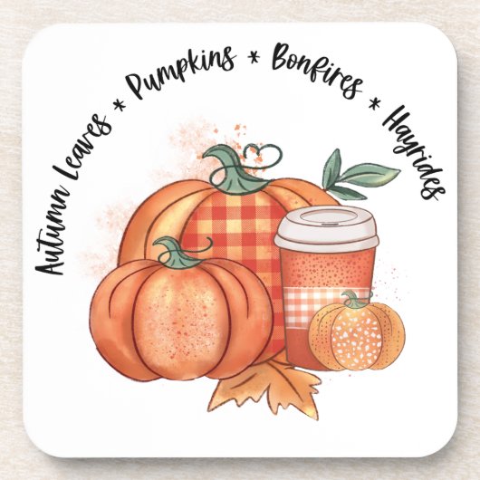 かぼちゃと焚き火 コースター (正面)