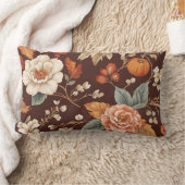 かぼちゃと秋の花 ランバークッション (ブランケット)