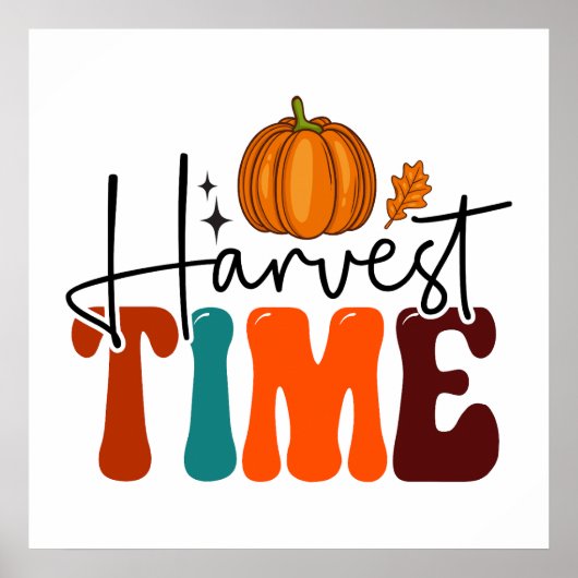 かぼちゃと紅葉の収穫時期 ポスター (正面)