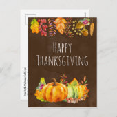 かぼちゃと紅葉を収穫縁ど シーズンポストカード (正面/裏面)