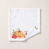 かぼちゃと紅葉 バスタオルセット (ウォッシュタオル)