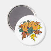 かぼちゃと紅葉 マグネット (正面/裏面)