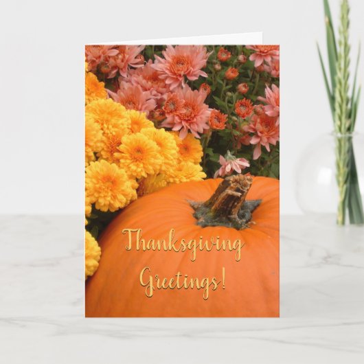 かぼちゃと菊 カード (正面)