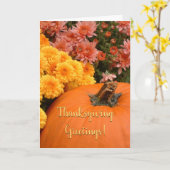 かぼちゃと菊 カード (黄色い花)