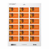 かぼちゃと菊 ラベル (フルシート)