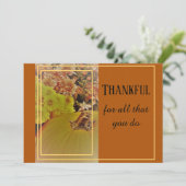 かぼちゃとMums 2 /感謝/ 5" x 7"はがき 招待状 (スタンド正面)