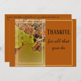 かぼちゃとMums 2 /感謝/ 5" x 7"はがき 招待状