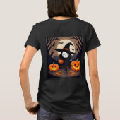 かぼちゃのいるハロウィンの魔女 Tシャツ (裏面)