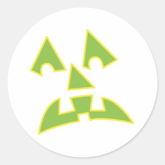 かぼちゃのアイズjack-o-lantern顔 ラウンドシール