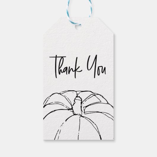 かぼちゃのイラスト　シンプル　ありがとう ギフトタグ (裏面)